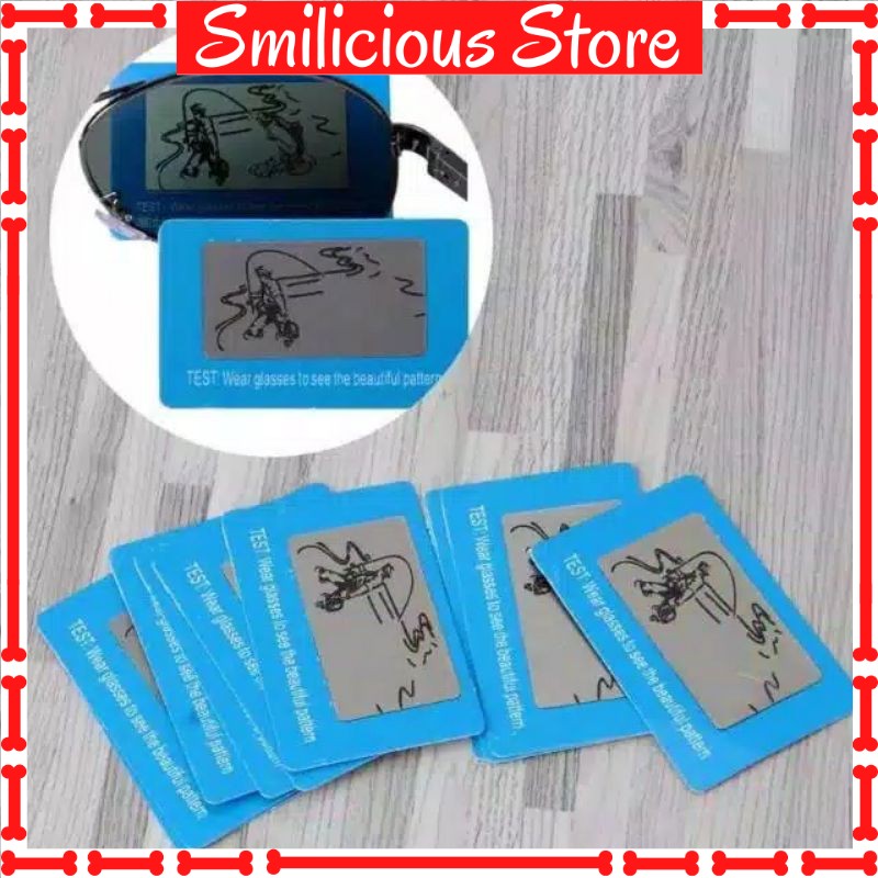 Kartu Tes Kacamata Polaris Sunglasses Polarized Tester Card