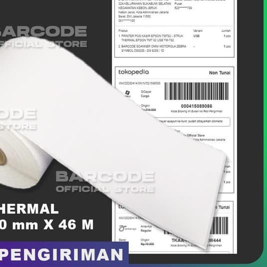 

™ LABEL PENGIRIMAN MARKET PLACE E-COMMERCE 100X46 M - CONTINUOUS THERMAL ✮