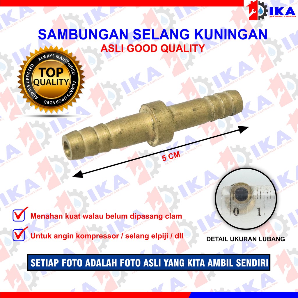 Sambungan Selang Kuningan Asli . Fitting nepel kuningan size 1/2” 3/4&quot; 5/8&quot; Besi Penyambung selang