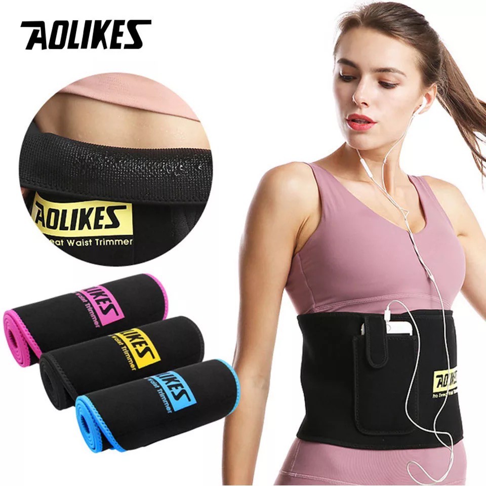 AOLIKES 7980B Slimming Belt Trimmer w/ Phone Pocket / Sabuk Pelangsing