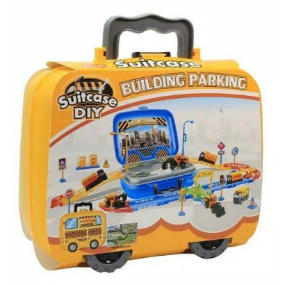 Modern.. set koper building parking mobil koper parkiran Truck & Tas Ransel BOWA Petrol Station Buil