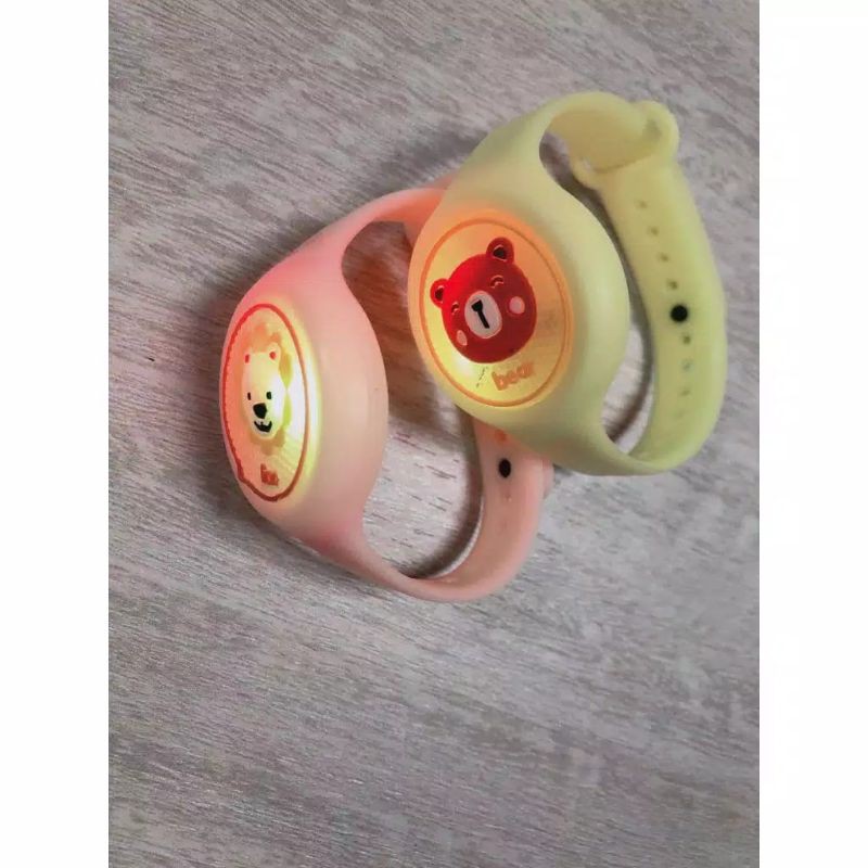 GELANG ANTI NYAMUK BAYI LUCU + LED MOTIF JAM TANGAN