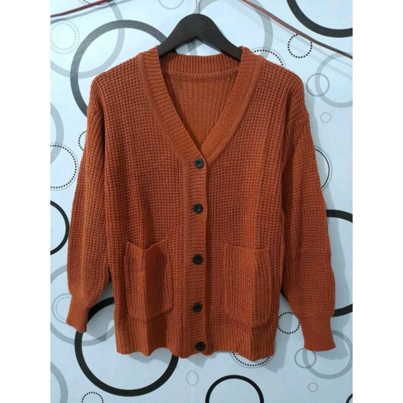 CARDIGAN / KARDIGAN RAJUT CROP KANCING 5 HIGH PREMIUM