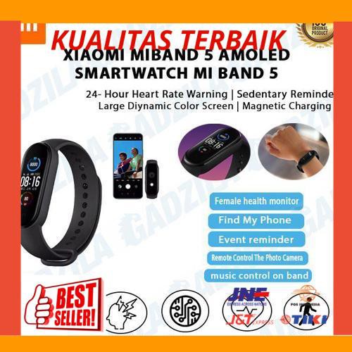 New XIAOMI MIBAND 5 AMOLED SMARTWATCH MI BAND 5 SPORTY BAND ORIGINAL