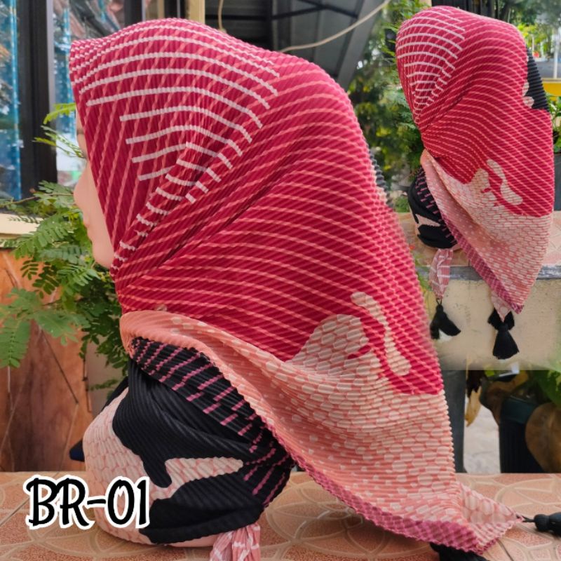 SEGIEMPAT PLISKET MOTIF JAMBUL BRANDED / JILBAB SEGIEMPAT PLISKET / SEGIEMPAT PLISKET / SEGIEMPAT VOAL / JILBAB JAMBUL-BR-01