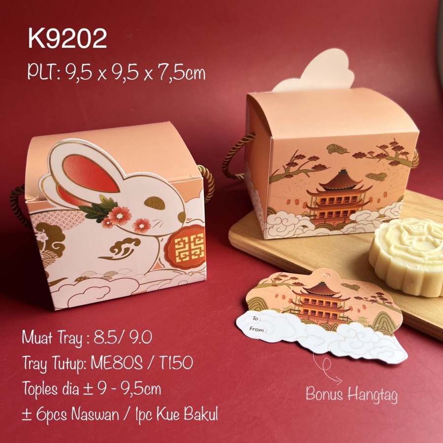 

(10 Pcs) Dus Mooncake 100 gr Kotak Kue Bulan 150gr Tempat Roti Box Moon Cake Mid Autumn Festival Ukuran 9x9x7cm