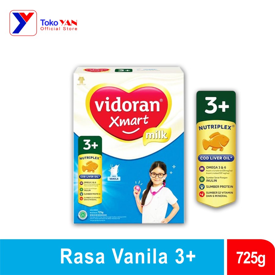 

Vidoran Xmart 3+ Vanila Box 725gr Susu Bubuk