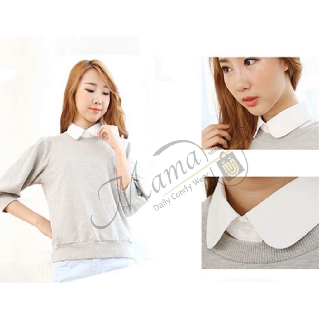 Fake Collar Kerah Kemeja Palsu Manset Leher Kemeja Wanita Korea Kekinian Premium
