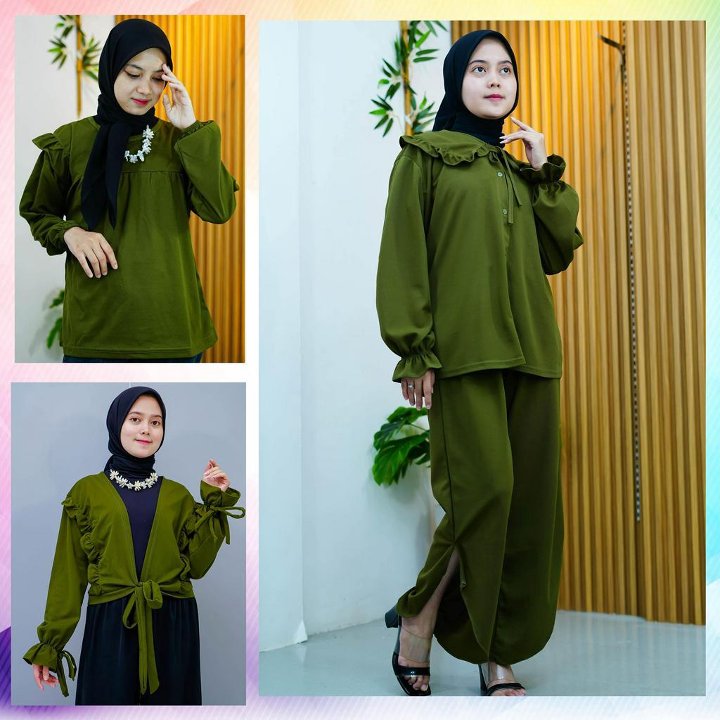 Paket bundling 3 pcs army series / bundling set outer blouse / paket hemat 2023