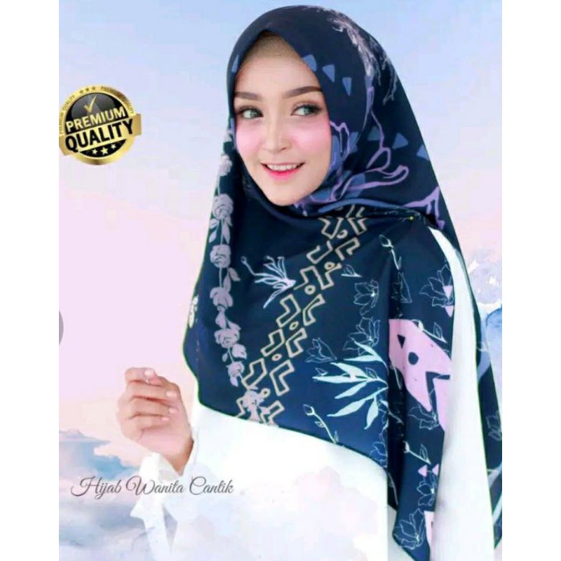 Hijab wanita cantik instan ORI AURUM Navi blue bukan preloved wearing klamby zytadelia hlzb