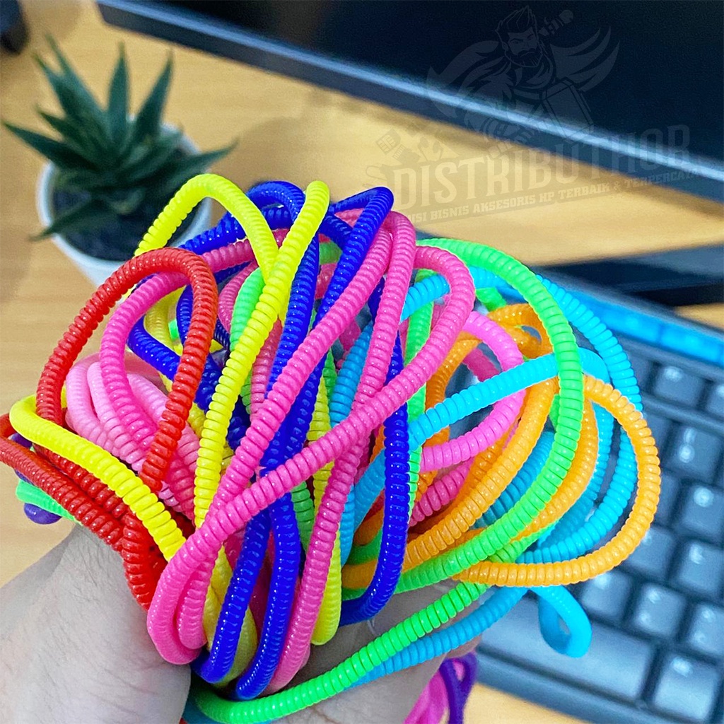 Pelindung kabel spiral cable protector warna pelilit pengaman pelindung kabel murah lentur