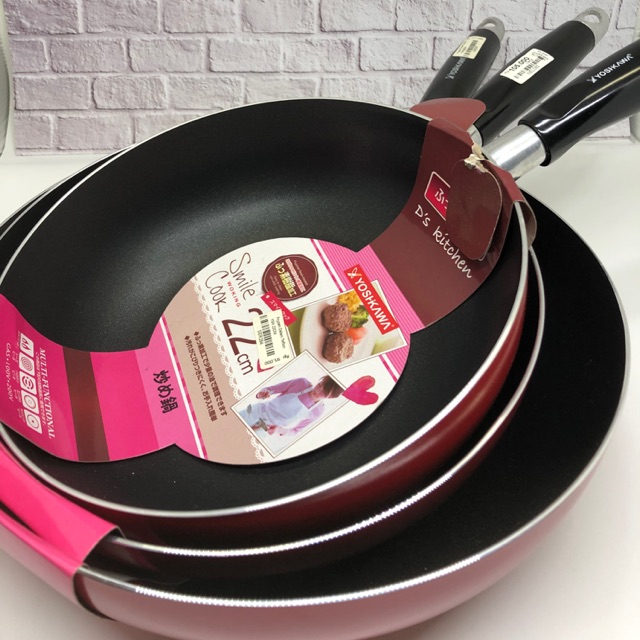 Yoshikawa Fry pan teflon cekung