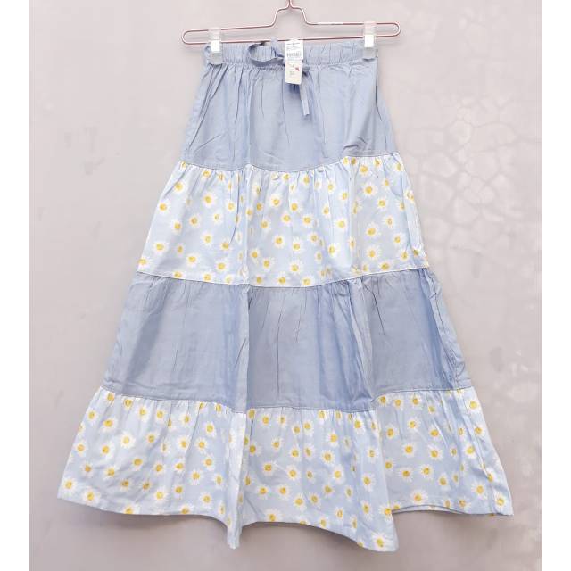 Rok anak aero girl abu bunga