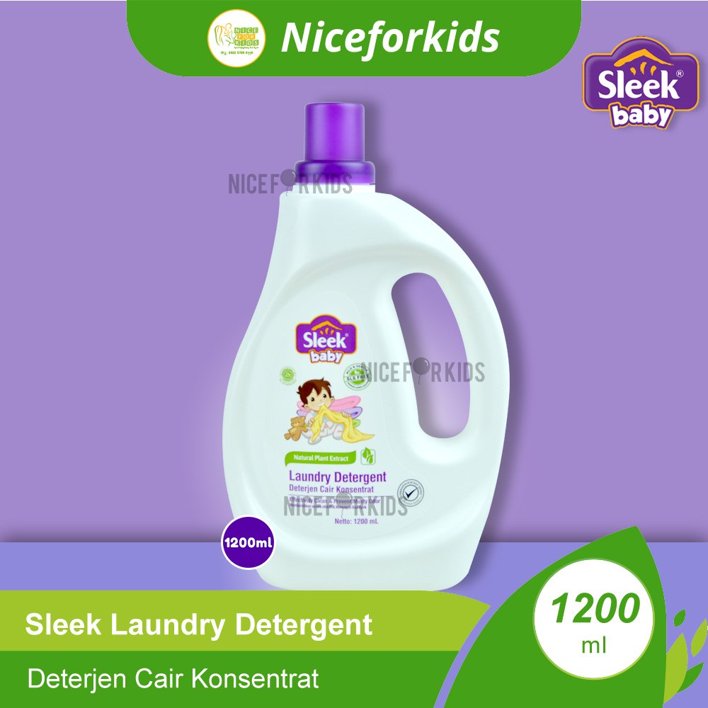 Sleek Baby Laundry Detergent 1200 ML / Detergent Pakaian Bayi 1200 ML