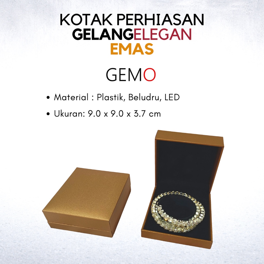 Kotak Perhiasan Elegan Emas Set , Box Cincin, Kalung, Gelang, Anting, Liontin, Tempat Jewelry Murah, Unik, Lucu untuk Tempat Wadah Seserahan / Akad Pernikahan / Hantaran Tunangan Harga Paling Cocok untuk Aksesoris Emas Berlian/ Perak Permata