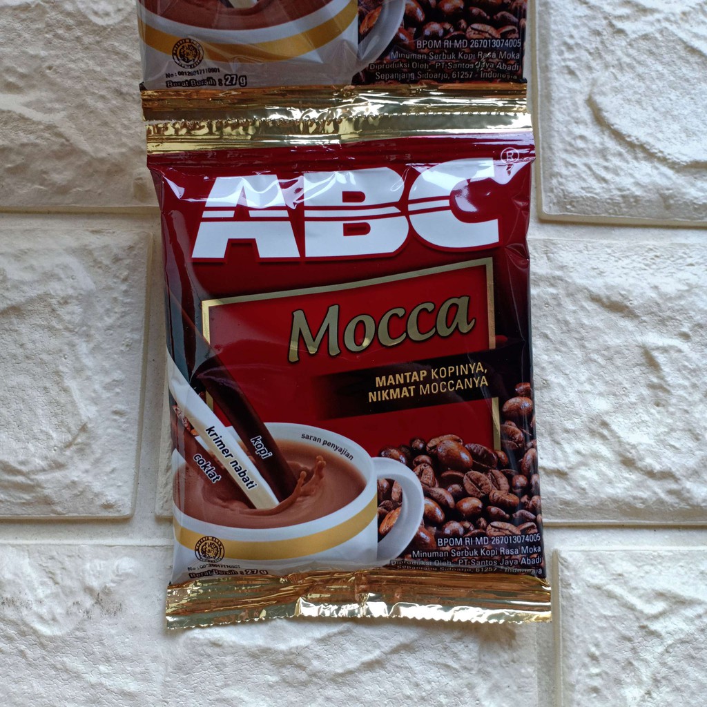 Kopi ABC Mocca Moka 27gr Susu Krimer Sachet Serbuk 27g 27gram 27 g gr gram