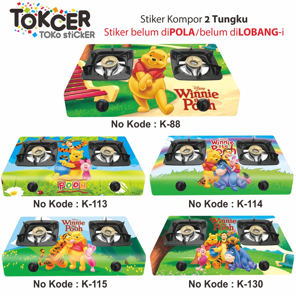 Stiker Kompor 2 Tungku Winnie The Pooh