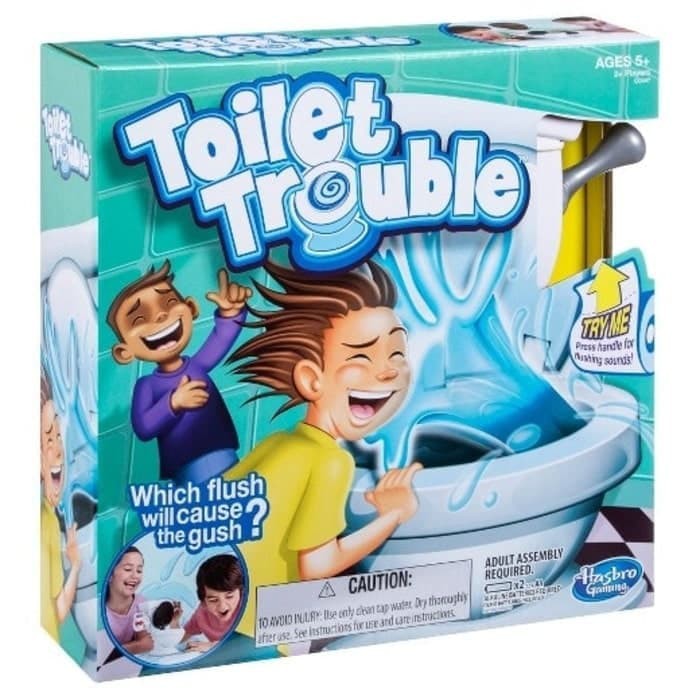 Mainan Gigit Buaya - Slime Guar Gum - Pie Face Game Toilet Trouble Challenge 4402 Board Game -