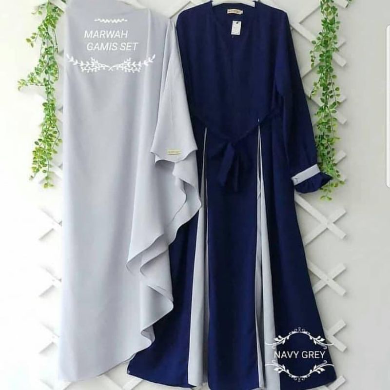 Marwah gamis set syari L