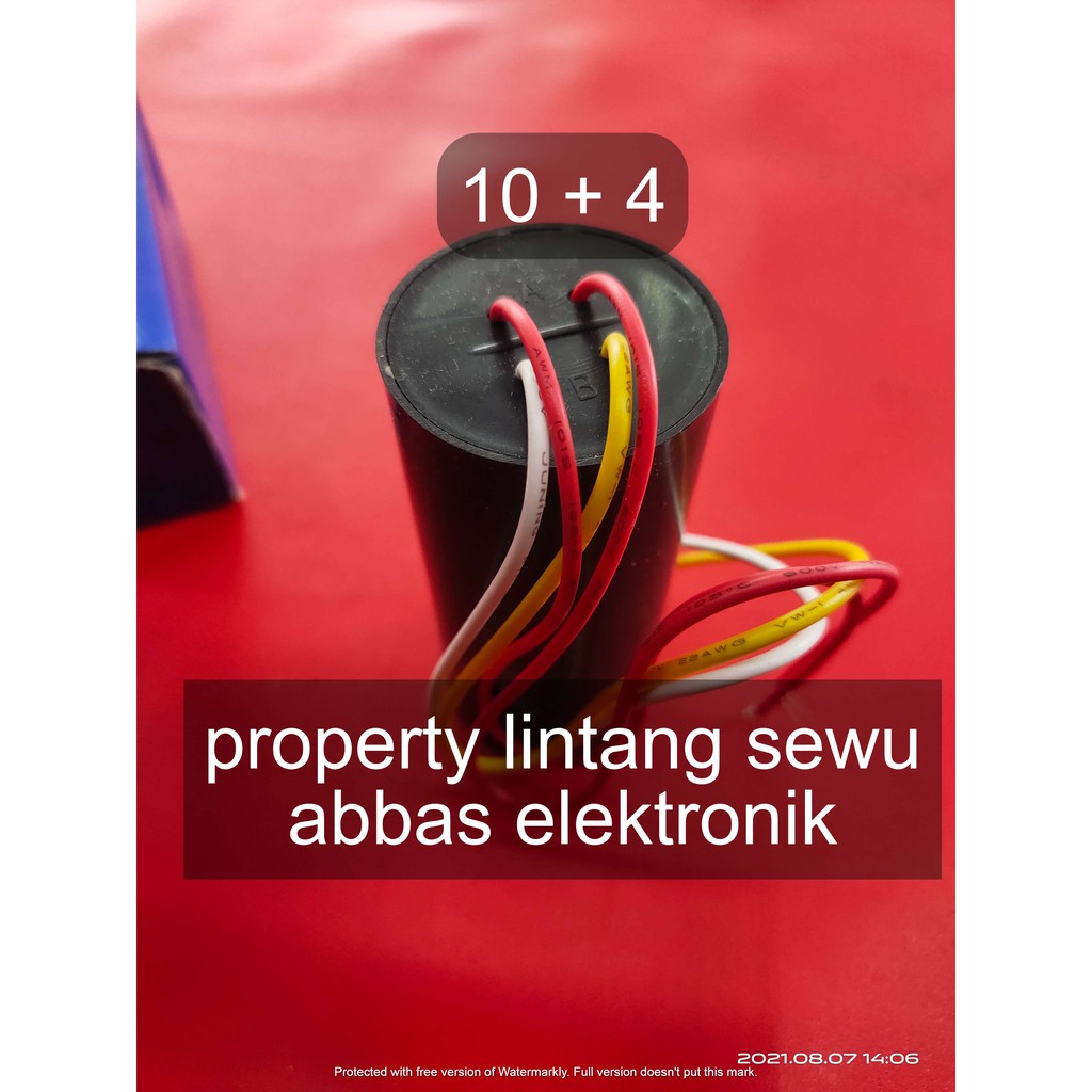 capasitor kapasitor mesin cuci 2 tabung 10 + 4 mikro 450 volt 10+4 450V