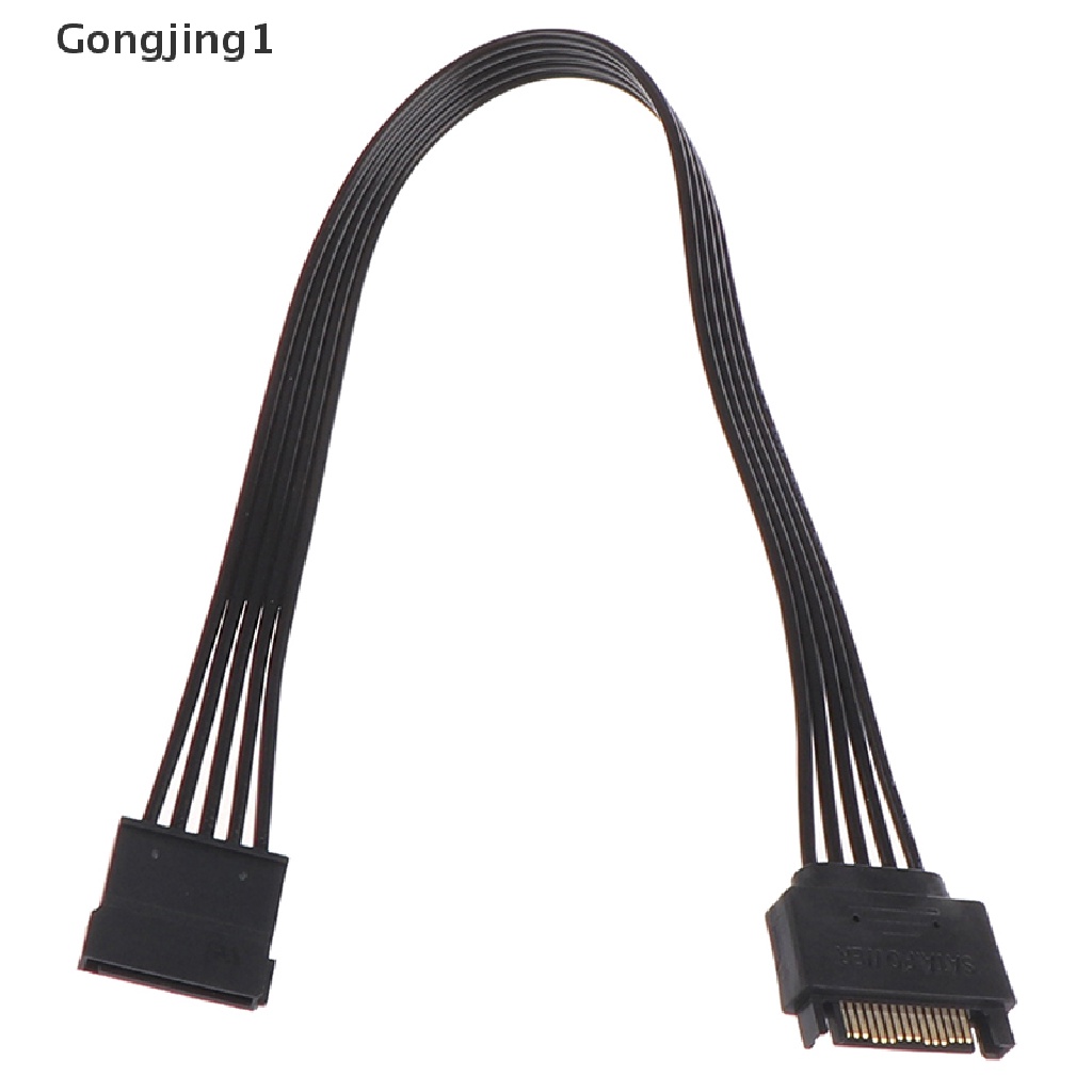 Gongjing1 Kabel Power Supply Hdd Ssd Sata 15pin Male Ke Female Panjang