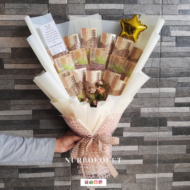 Bouquet Money / Buket Uang Asli Pecahan 5rb