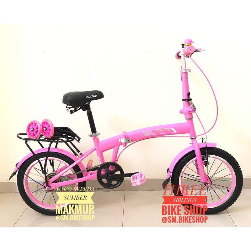 SEPEDA LIPAT KOUAN 16 INCH WARNA PINK
