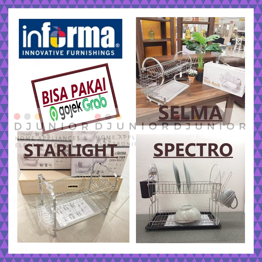 INFORMA - STARLIGHT SPECTRO SALVADORE SALVANORE / DISH RACK 2 TINGKAT / RAK PIRING GANTUNG 2 SUSUN / DISH DRAINER