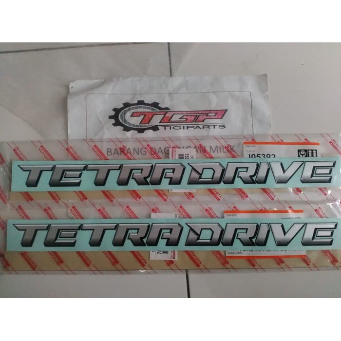 Stiker all new toyota fortuner Tetradrive original toyota fortuner 4x4