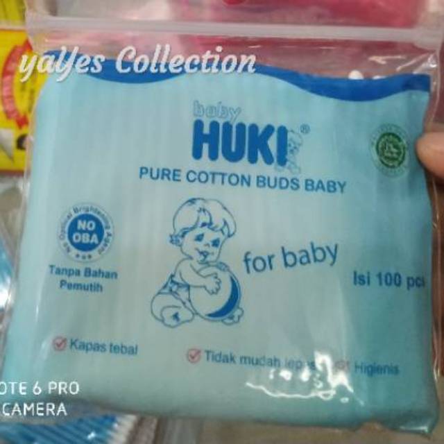 Huki baby cotton bud 100 extra fine For Baby Adult stick coton buds korek kuping pembersih telinga bayi kapas pure