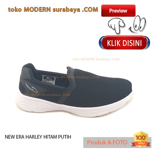 NEW ERA HARLEY HITAM PUTIH sepatu pria sepatu casual slip on
