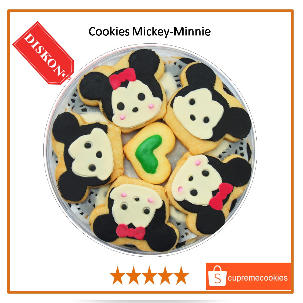 

Kue Kering Karakter Cookies Mickey Minnie | Cupreme Cookies