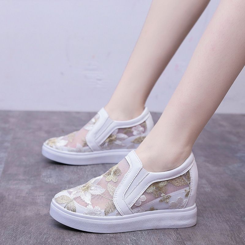 ( AMOUR ) Sepatu Wedges Brokat Korea Fashion Import 811