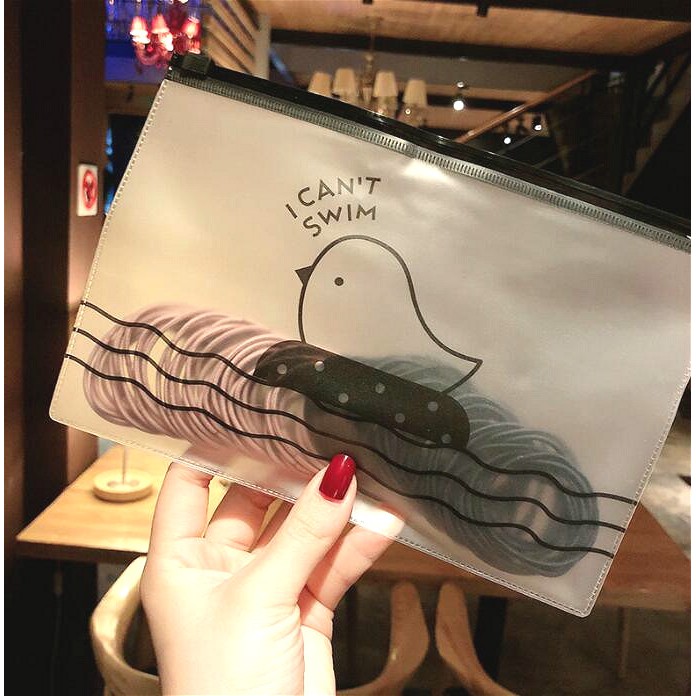 Ikat Rambut Korea I Can Swim isi 100 pcs Warna Warni DAPET POUCH-BLACK + NUDE