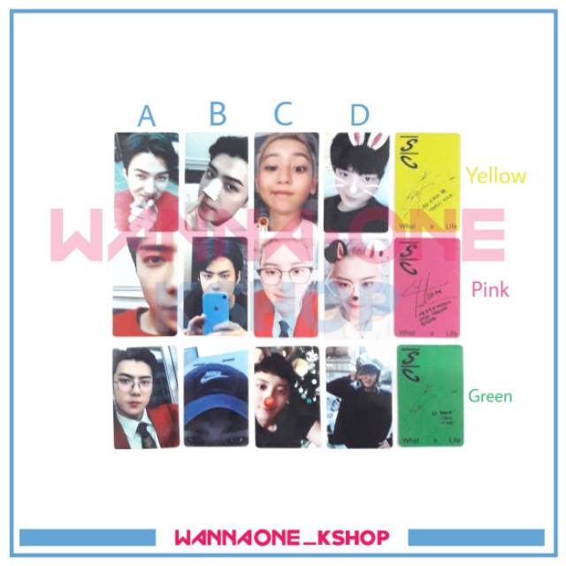 Photocard e x o sehun chanyeol what a life