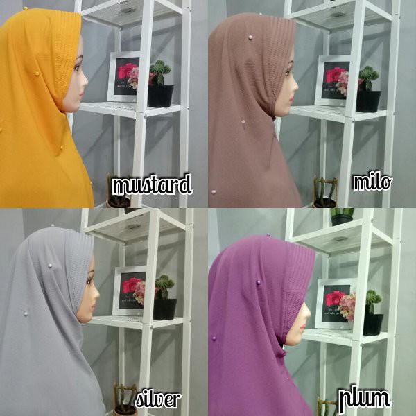 Terlaris Bergo Audy Pearl Mutiara Pet Khimar Umama Terbaru
