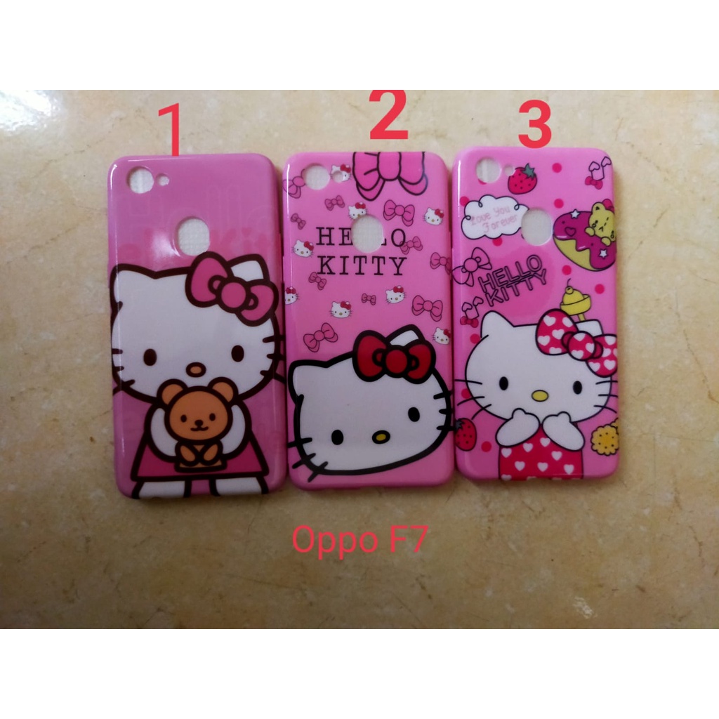case Hello Kitty + TG Oppo F7