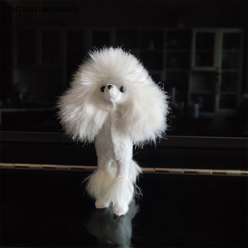 Mainan Boneka Plush Bentuk Anjing Poodle Warna Pink Ukuran 4 Inch Untuk Dekorasi Rumah