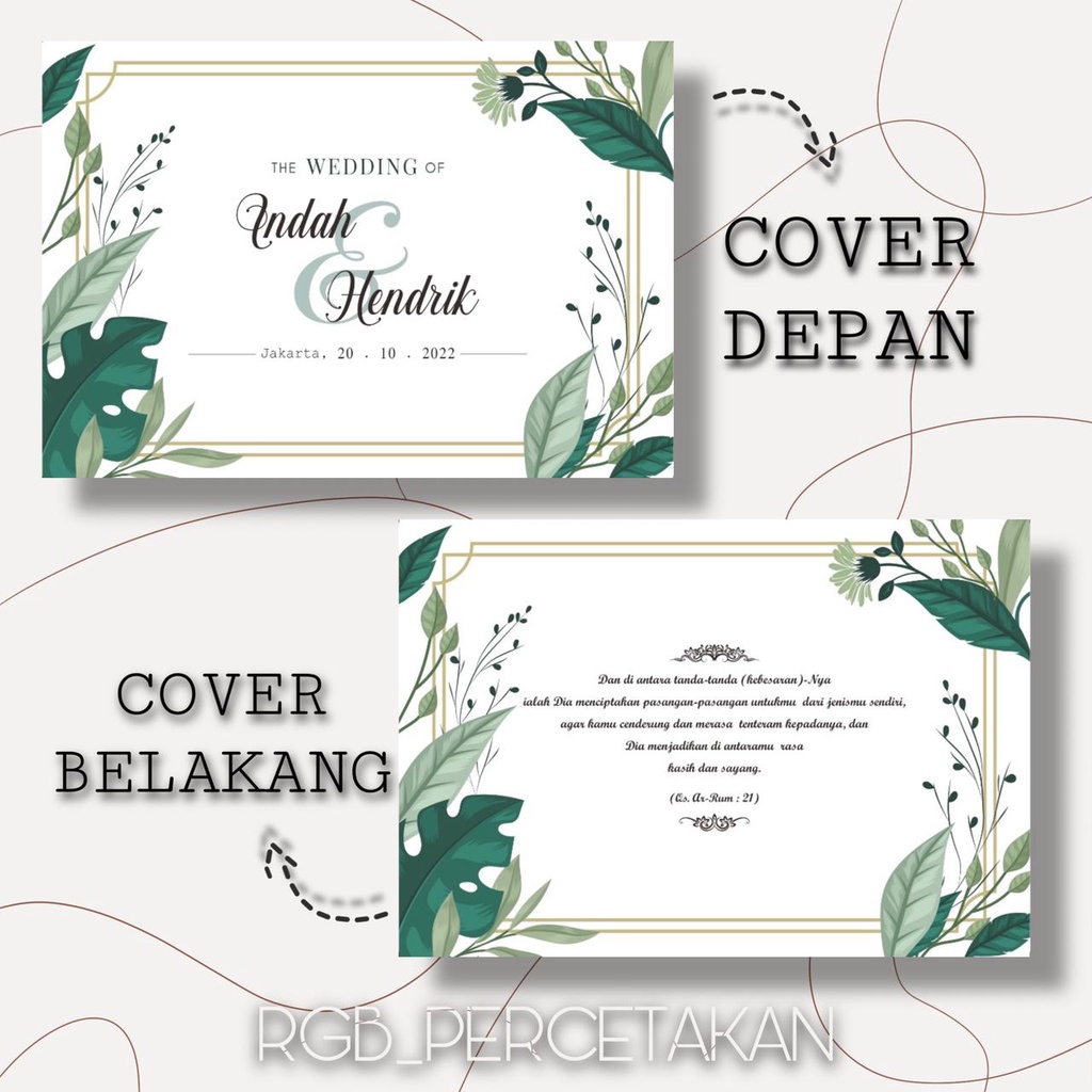 

Buku tamu pernikahan custom nama / Wedding guest book