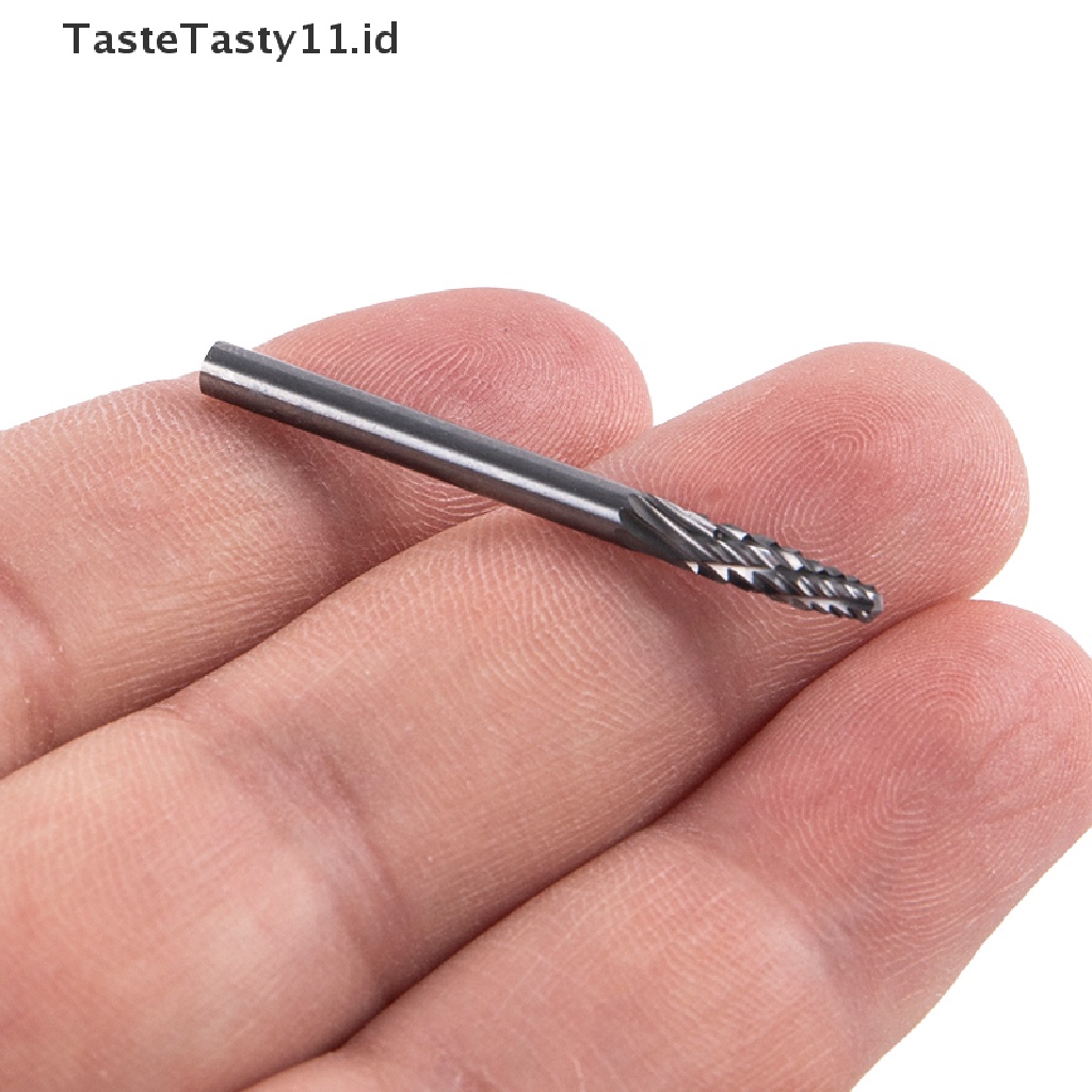 Tastetasty Mata Bor Putar Bahan Tungsten Alloy Keras Shank 3mm