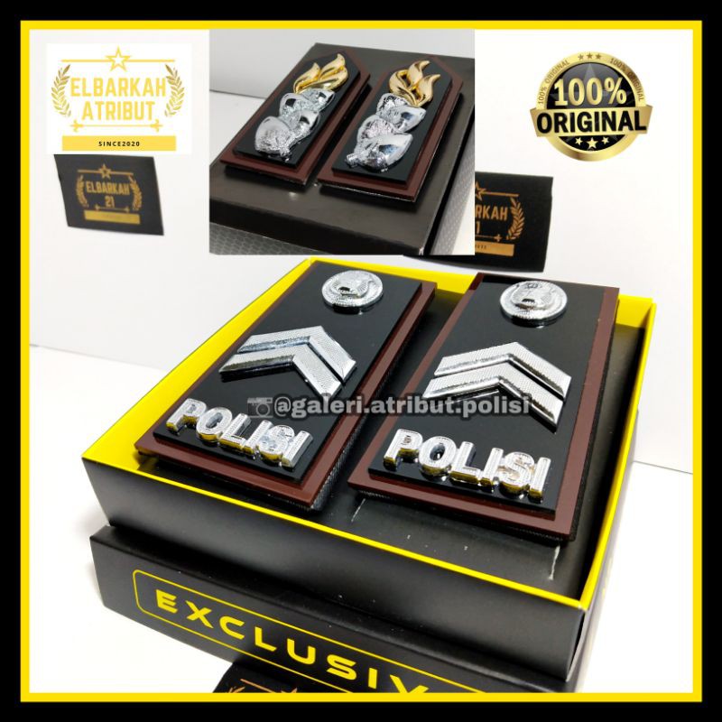 PANGKAT POLRI BRIPTU+MONOGRAM AKRILIK BEVEL