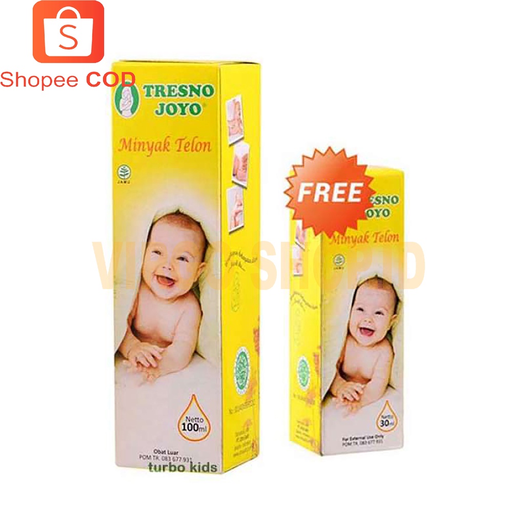 Minyak Telon Tresno Joyo 100 ml + Free 30 mL / Minyak Telon Tresno Joyo / Tresno Joyo Herbal plus 100ml Free 30ml / Minyak Telon Tresno Joyo / Minyak / Perlengkapan Mandi Bayi / Minyak Telon Berhadiah