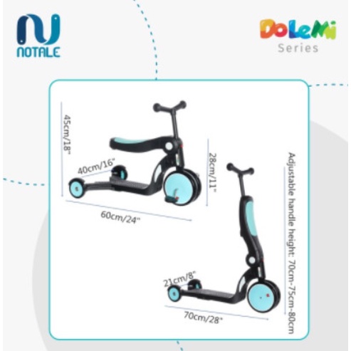 Notale Dolemi Series 5 in 1 Scooter Anak Sepeda Bebehoo Roda 3