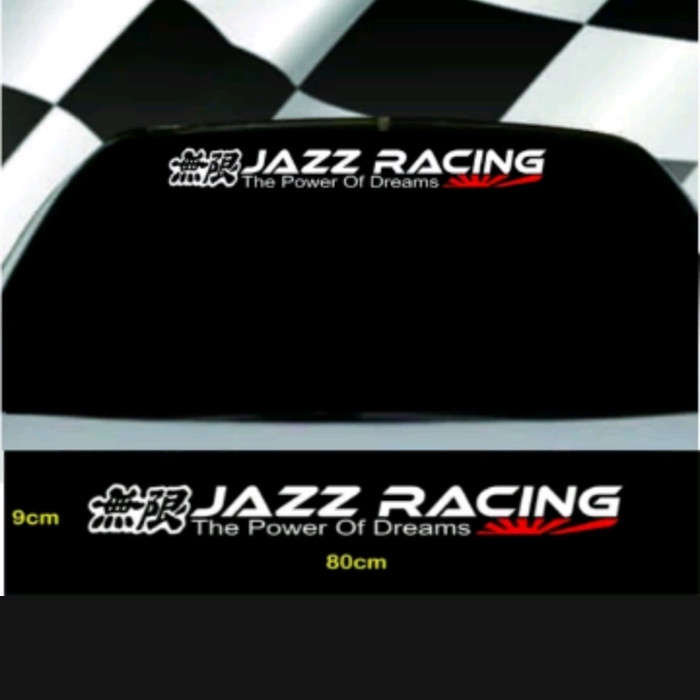 Stiker Kaca Depan Mobil Jazz racing Mugen Deval Cutting Stiker Jazz