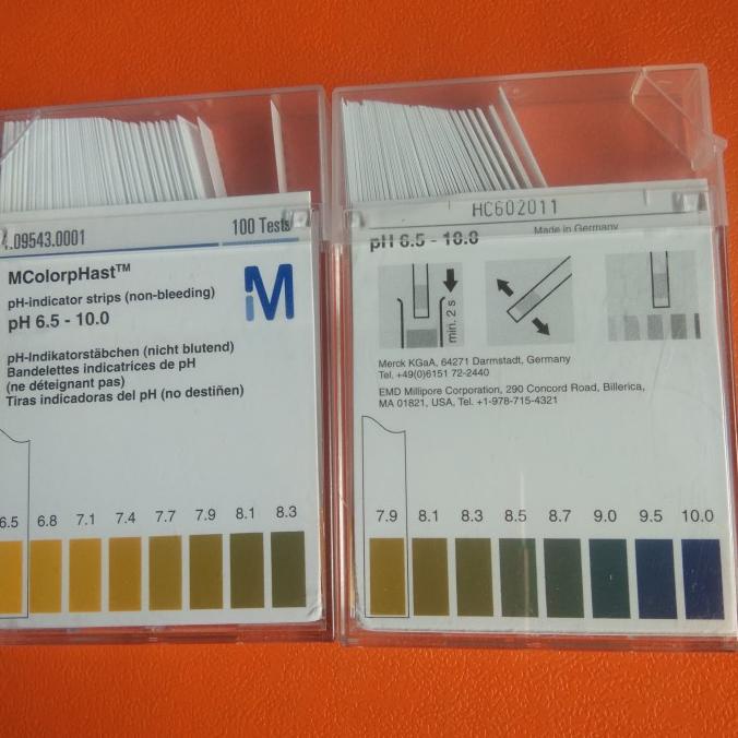 Ph Paper Ph 6,5-10 Merck. Cat. 109543. 100 Strip / Pack