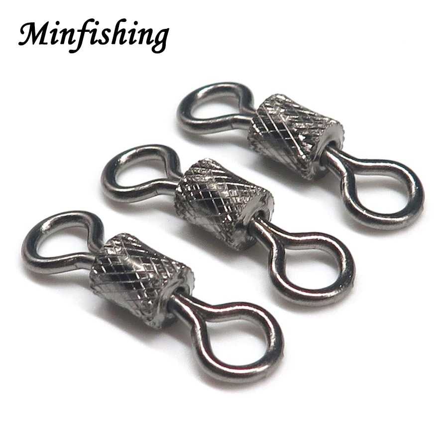 Minfishing Konektor Kail Pancing Rolling Swivel Fishing 100PCS - YH12