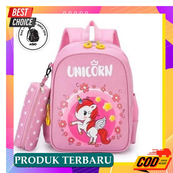 Tas Anak Perempuan Sekolah Tk Paud Sd Terbaru Kekinian 2021 Fashion Karakter Kartun Cewe Cowok Kucin