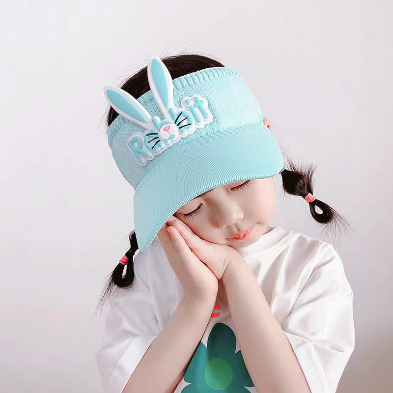 (Hello Girl)MZ12 TOPI ANAK RAJUT VISOR PANTAI SUNSHADE MOTIF KARTUN ANTI UV LUCU ANAK LAKI PEREMPUAN IMPORT