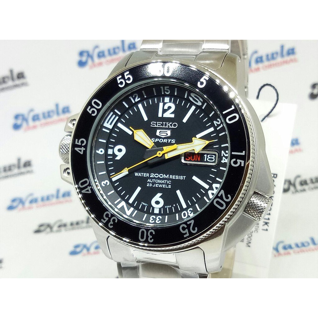 Seiko 5 Sports SKZ211K1 Atals Black Dial - Jam Tangan Pria SKZ211