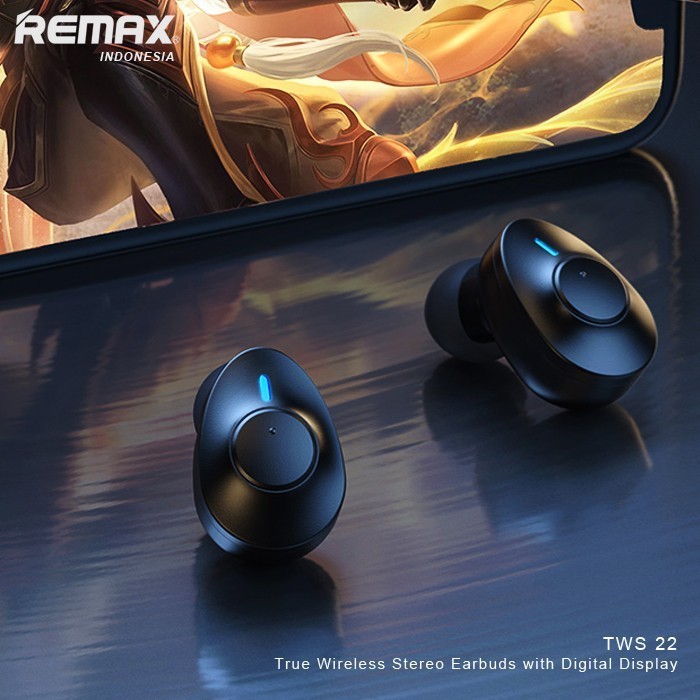 Remax True Wireless Stereo Earbuds Headset With Digital Display TWS-22 earphone